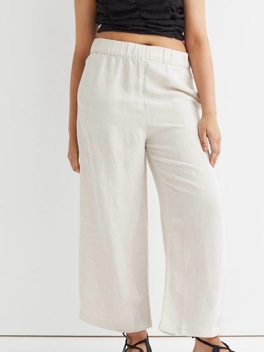 H&M | wide leg cropped pants